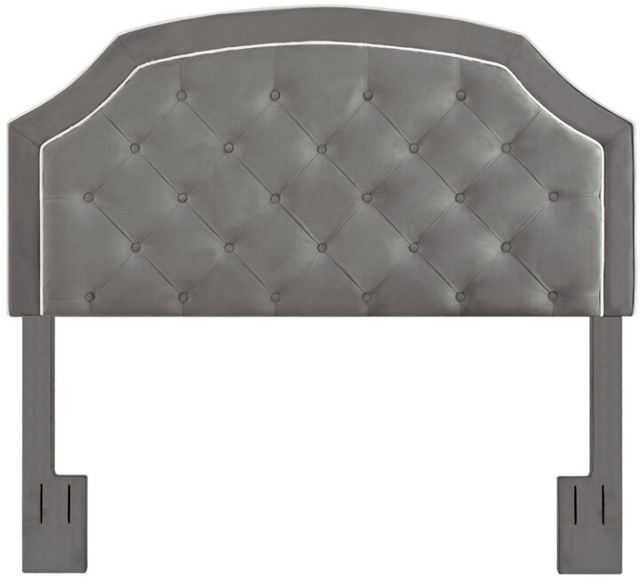 Homefare Welt Trim Diamond Tufted Adjustable Headboard, Full or Queen