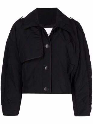 BA&SH Quilted-Finish Cropped Jacket