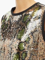 Thumbnail for your product : No.21 Fantasia Snake-print Sequinned Dress - Multi