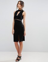 Thumbnail for your product : Adelyn Rae Mock Neck Sheath Dress W/Slit