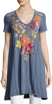 Thumbnail for your product : Johnny Was Karlotta Embroidered Drape Tunic-Length Tee