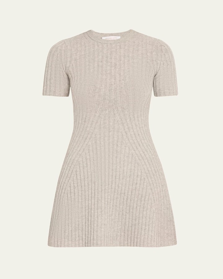 Michael Kors Collection Ribbed Cashmere Mini Dress