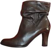 Brown Leather Ankle Boots 