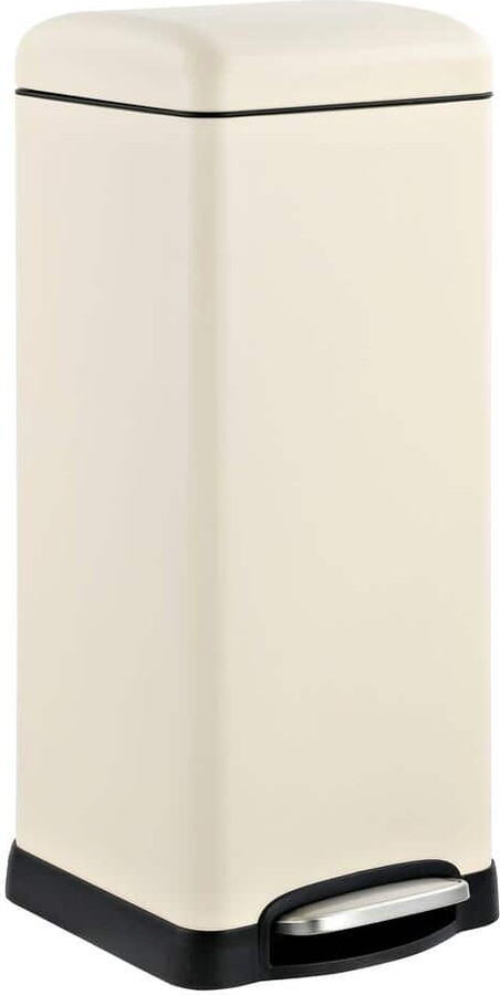 happimess Betty Retro 8 Gal. Almond Step-Open Trash Can (20 Liners Included)