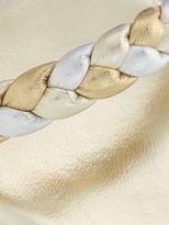 Thumbnail for your product : Gianvito Rossi Marley Braided Metallic Leather Mules