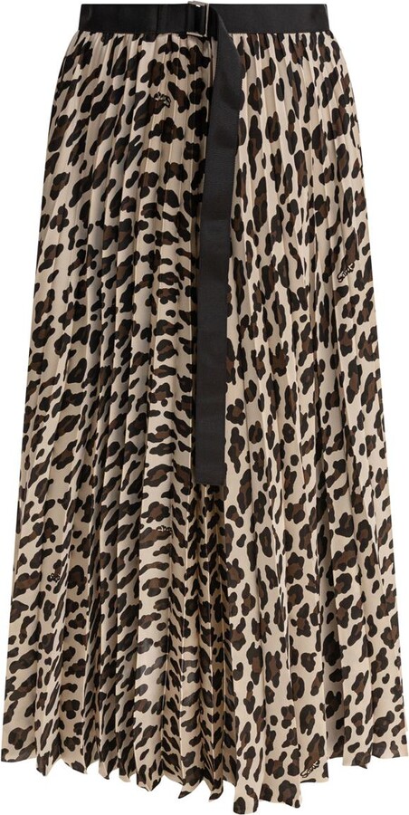 Sacai Leopard Skirt