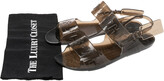 Thumbnail for your product : Off-White Transparent Black Jelly Zip Tie Slingback Flat Sandals Size 40