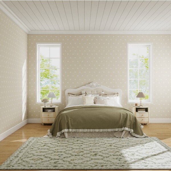 Chic Crate AreaRugforLivingRoomFloralWashableVintageSoftNon-SlipCarpetforBedroomDiningRoomFarmhouseNurseryHomeDecorGreen60x84inch