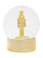 Linea Gold Nutcracker Snow Globe