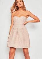 Thumbnail for your product : Ever New Ever New Jennette Metallic Pink Bandeau Mini Dress