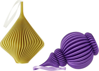 Sheyn SSENSE Exclusive Purple & Yellow Bloz & Zayl Ornament Set