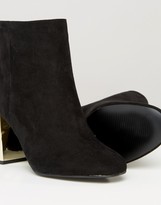Thumbnail for your product : Oasis Gold Block Heeled Ankle Boots
