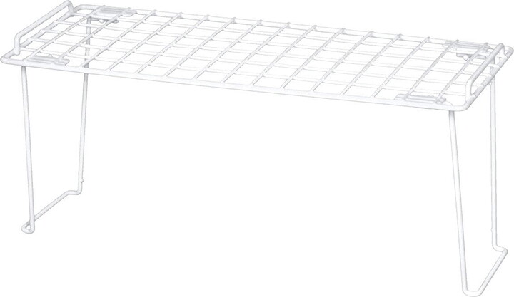 Smart Design Stacking Cabinet Shelf Rack - Extra Large - 22 x 10 inch - White