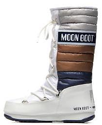 Moon Boot Women's We Quilted Lace-up Ankle Boots in White