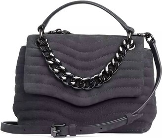 Rebecca Minkoff M.A.B. Quilted Top Handle Satchel in Deep Slate