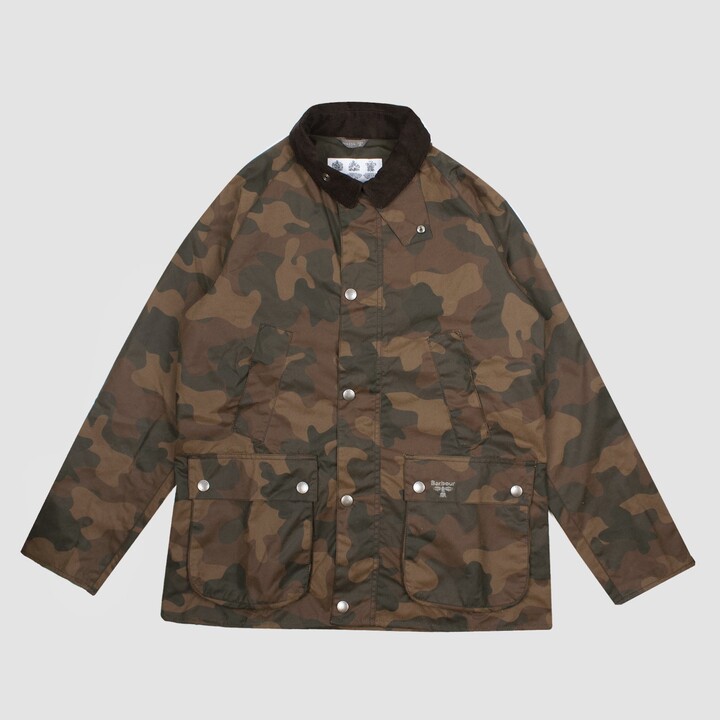 Barbour Beacon Summer Camo Wax Jacket - Olive - ShopStyle