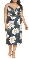 Thumbnail for your product : Cooper St Pascala Floral Satin Faux Wrap Dress (Plus Size)
