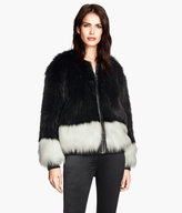 Thumbnail for your product : H&M Faux Fur Jacket - Black/white - Ladies