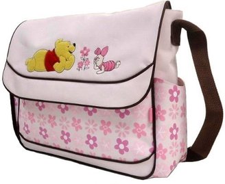Disney Winnie the Pooh Large Diaper Bag (Pink Floral Flap Bag)
