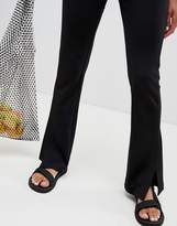 Thumbnail for your product : Weekday split leg ponte pants in black