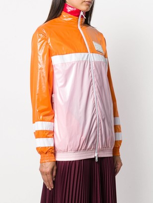 Burberry Colour Block High-Shine Jacket