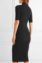Thumbnail for your product : Cushnie Cutout Ribbed Stretch-knit Dress - Black