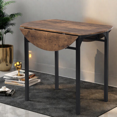 Trent Austin Design Compact Drop Leaf Dining Table Mdf & Metal Rustic Modern Kitchen Design