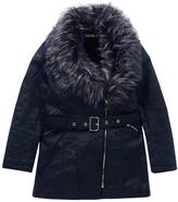 Thumbnail for your product : boohoo Girls Boutique Faux Leather Fur Collar Coat