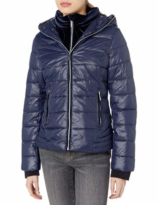 Andrew Marc Women's Systems Jacket with Velvet Bib and Hood