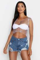 Thumbnail for your product : boohoo Diamante Embellished Beach Top