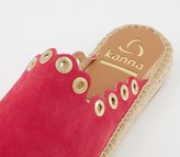 Thumbnail for your product : Kanna Dora Eyelet Mules Red Suede