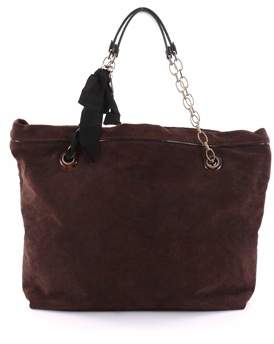 Lanvin Pre-owned: Amalia Cabas Tote Python Embossed Suede Large.