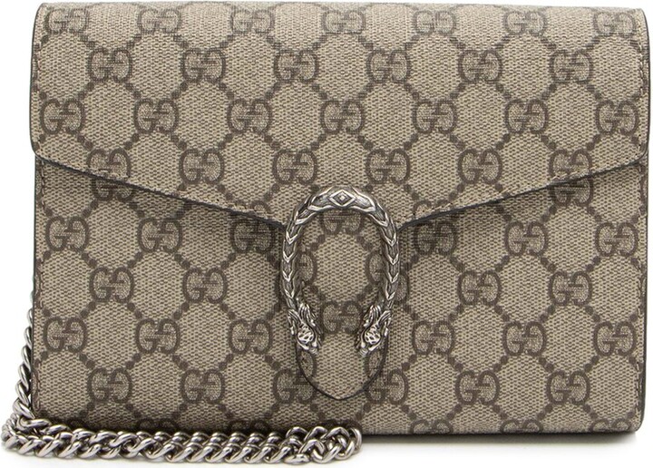 Gucci Brown GG Supreme Canvas Dionysus Chain Wallet (Authentic Pre-Loved)