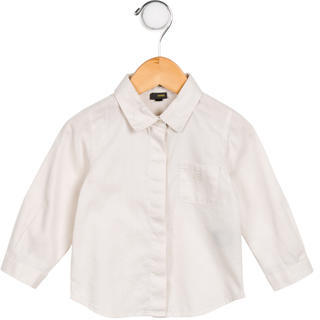 Fendi Boys' Long Sleeve Button-Up Top