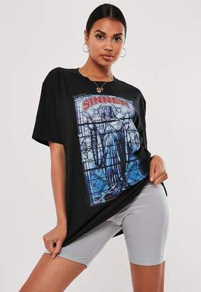 Missguided Black Graphic T Shirt