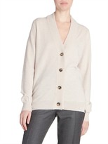 Thumbnail for your product : Maison Margiela Logo Elbow-Patch Wool Cardigan