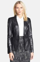 Thumbnail for your product : Lafayette 148 New York One-Button Lambskin Leather Jacket