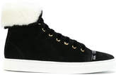 Thumbnail for your product : Lanvin shearling lined mid-top sneakers