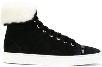 Lanvin shearling lined mid-top sneakers