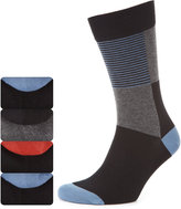 Thumbnail for your product : Marks and Spencer 4 Pairs of Square Panelled & Striped Socks