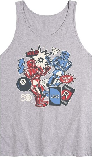 Mattel Men'sMattelKeepinItClassicGraphicTankTop-AthleticHeather-Large