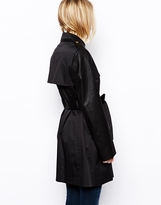 Thumbnail for your product : Oasis Faux Leather Sleeve Trench