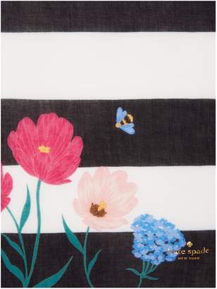 Kate Spade Blossom stripe oblong scarf