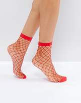 Thumbnail for your product : Pieces Fishnet Socks
