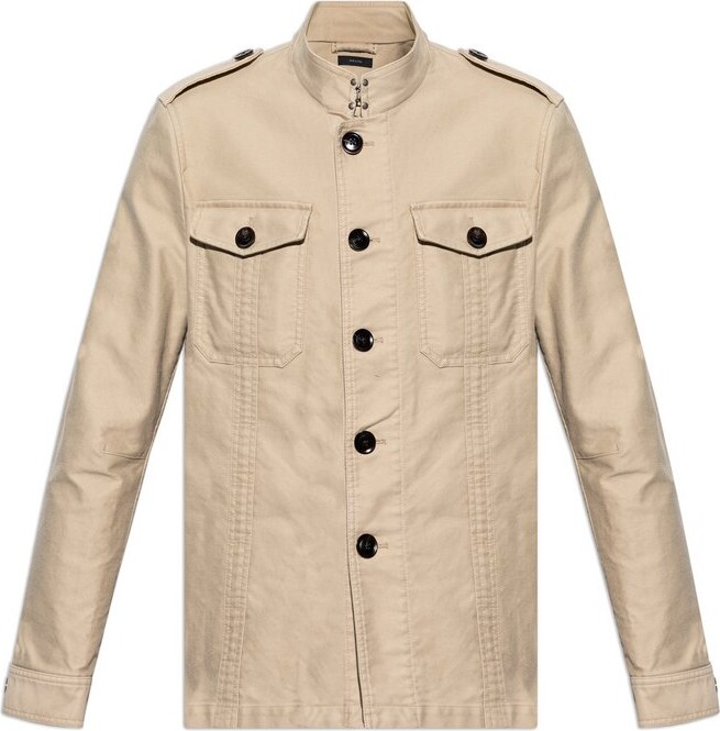 Tom Ford Satin Stand Collar Outershirt
