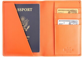 ROYCE New York RFID Leather Passport Case