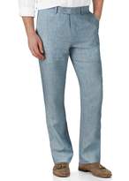 Thumbnail for your product : Light Blue Classic Fit Linen Tailored Pants Size W34 L30 by Charles Tyrwhitt