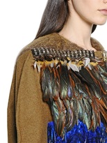 Thumbnail for your product : Marni Feather Embellished Wool Felt Coat