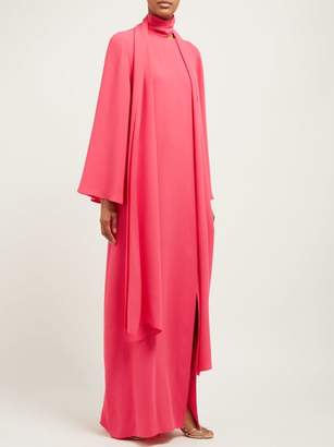 Carolina Herrera Draped Silk-georgette Gown - Womens - Pink