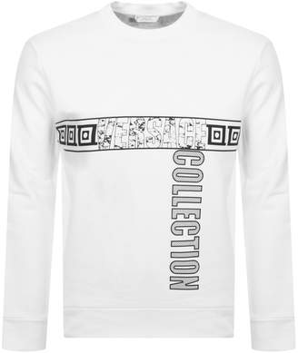 Versace Logo Crew Sweatshirt White